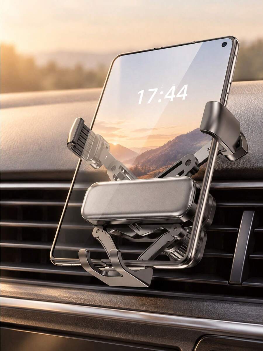 1 Folding Screen Mobile Phone Car Holder, New Car Air Outlet Dual-Use Dual Folding Widescreen Navigation Holder - Multicolor - View 1
