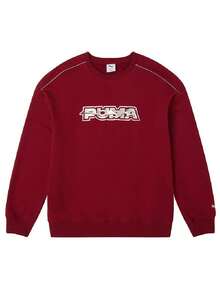 Puma Men's/Women's Sweatshirt/Pullover RACE-AHEAD-CREW-TERRY Soft Comfortable Casual Sports Sweatshirt 636033-28 - Bright Red - View 1
