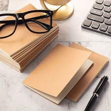20pcs Pocket Kraft Paper Notebooks, Large Capacity Small Mini Notebooks, Travel Journal, Suitable For Students, School, Office, Writing, Classroom Projects, 5.12 X 3.54 Inches, Quick Notes, Diary (Brown Cover, Unlined Blank) - A - View 11