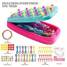 Kit Pembuatan Gelang DIY untuk Anak-Anak dengan Kotak Perhiasan Hijau Multifungsi 2-in-1, Hadiah Ulang Tahun Edukatif untuk Anak Perempuan Usia 6 hingga 14 Tahun - MultiWarna - View 4