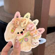 5pcs/Set Cute Puppy Hair Clips, Bangs & Side Hair Clips, Cartoon Blush Dog Hair Clips, Alligator Hair Clips, Hair Accessories - Puppy - View 6