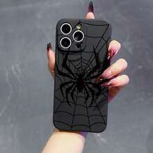 Funda para teléfono-Funda de silicona anti golpes para celular, estampado de araña y telaraña en color negro, estilo oscuro y genial ideal para uso diario,compatible con iPhone 16/16 Pro/16 Plus/16 Pro Max/17/17 Pro/17 Pro Max/15/15 Pro/15 Pro Max/15 Plus/14/14 Pro/14 Pro Max/13/13 Pro/13 Pro Max/12/12 Pro/12 Pro Max/11/11 Pro/11 Pro Max. - Negro - Ver 6