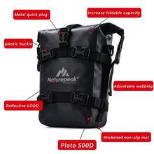 AD Naturepeak 8L Motorcycle Crash Bar Waterproof Side Bag, Universal Crash Bar Storage Bag Quick Release Luggage Bag, Suitable For BMW R1200GS R1250GS R1300GS Triumph Tiger 900 - A - View 4