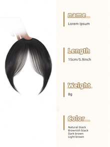 Natural Wind Eight-Strand Fringe Wig, Lightweight And Comfortable French Curtain-Like Fringe, Increases Frontal Hair Volume, Conceals High Forehead, Suitable For Daily Commuting, Music Festivals, Parties - Multicolor - View 3