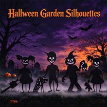 1pc Halloween Dark Ghost Zombie Silhouette Metal Garden Stake, Outdoor Lawn Atmosphere Decoration - Black - View 5