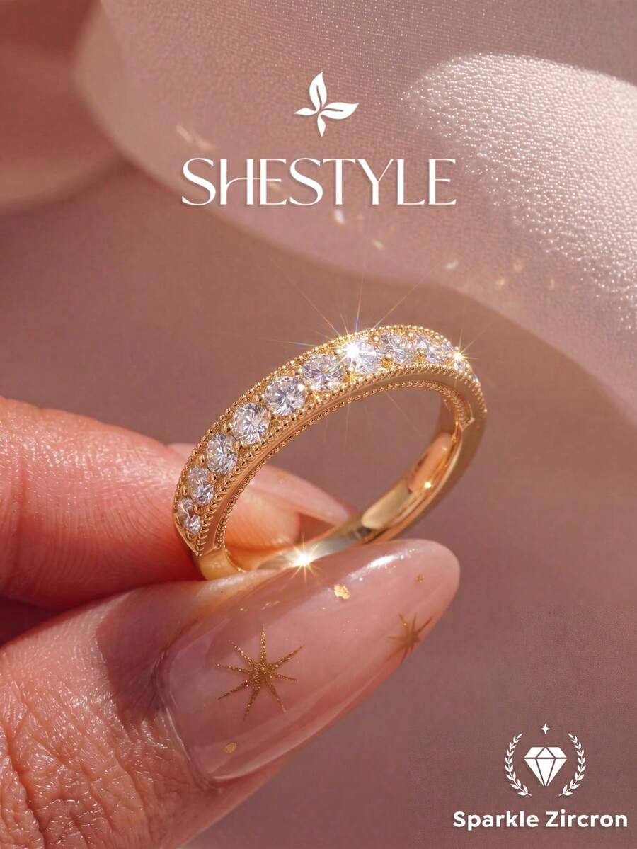 1pc Rhinestone Ring, Women's Thumb Ring, Exquisite Jewelry Gift