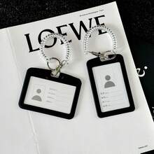 Creative Minimalist Silicone 3-Inch Card Holder Badge Holder Bus Card Meal Card Cute Student Girl Card Holder Lanyard ID Card, Middle And High School Students, Office Workers, Fan Enthusiasts, Card Storage, Photo Dust-Proof, Portable, Birthday Gift, Holiday Gift, Collectible Storage, Commuting, Campus Use, Desk Organization, Creative Collection, DIY Decoration - A - View 8