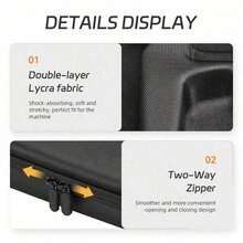 Hard Shell Action Camera Storage Bag With Pre-Cut Foam, Shockproof Travel Storage Bag With Mesh Pocket And Handle, Suitable For Action 3/4/5 Pro Camera Accessories, Bag Only - View 7