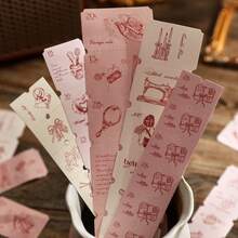 Vintage Tearable Label Stickers Twilight Label Collection Series, Long Paper Stickers, Suitable For Scrapbooking, Notebook DIY Collage Decoration, Aesthetic Handmade Decorative Stickers - one-size - View 2