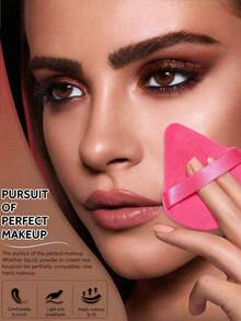 50/20/10/5/1pc Triangle Makeup Sponge, Reusable Multi-Functional Makeup Tool, Suitable For Foundation, Primer, BB Cream, Sunscreen, Cushion, Blush, Etc., Perfect Replacement For Your Brushes, Free Your Hands, Travel And Home Essential (50/40/30/24/20/15/5/3/1 Pc - Hot Pink - View 3
