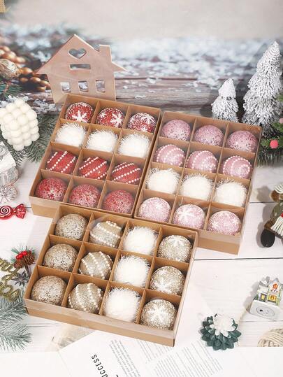 16/12 buah, 7cm, 6cm Bola Dekorasi Pesta Natal, Bola Gantung Natal, Bola Natal, Bola Busa, Ornamen Gantung Natal, Dekorasi Natal, Cocok Untuk Dekorasi Penataan Pohon Natal, Dekorasi Rumah, Dekorasi Ruang Tamu, Dekorasi Dalam Ruangan, Dekorasi Kamar, Dekorasi Tahun Baru, Dekorasi Natal, Dekorasi Luar Ruangan, Dekorasi Pesta Liburan, Perlengkapan Pesta Acara Natal, Ornamen Gantung Liburan Suasana Tema Natal, Set Kotak Hadiah Bola Natal, Selamat Natal, Hadiah Untuk Teman dan Keluarga