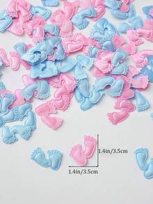 1pc-Pink Blue Non-Woven Foot Party Confetti - Multicolor - View 4