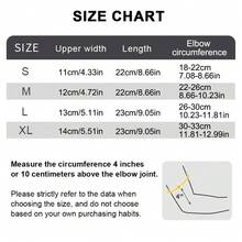 AA MASEDA 1pc Elbow Support Sleeve, Elbow Joint Compression Wrap, Elastic Fabric, Comfortable And Breathable, Suitable For Sports, Fitness, Tennis, Golf - Black - View 9