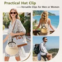 Travel Hat Clip, Fashion Baseball Cap Ponytail Hat Sun Hat Dedicated Clip, Backpack Luggage Dual Lock Design, Durable And Sturdy, Essential For Outdoor Vacation Cruise - Multicolor - View 4