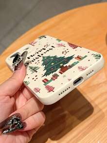 Phone Case - Christmas Tree TPU Shockproof Full Coverage Precision Protective Case Suitable Compatible With Iphone 6/7/8/X/Xs/Xr/Xs Max/11/12/13/14/15/16/17/18 Pro Max, Perfect For Christmas - Beige - View 5