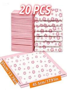 Cute Flower Pattern Dog Pee Pads, Ultra Absorbent & Leak Resistant Disposable Pet Toilet Pads For Puppies, Cats, Guinea Pigs - S - View 9