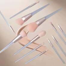 New 12pcs Portable Aurora Crystal Handle Professional Makeup Brush Set Eyeshadow Brushes Makeup Tools - Multicolor - View 5