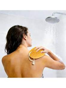 1Pc Bath Sponge, Durable Large Foam Loofah Face Puff - Yellow - View 6