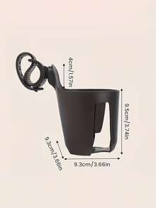 1 Universal Bike Cup Holder, Suitable For Holding Beverages, Water Bottles And Coffee Cups, Adjustable Fixture, Multi-Functional Bike Accessory - Durable Material, Easy To Install - Black - View 9