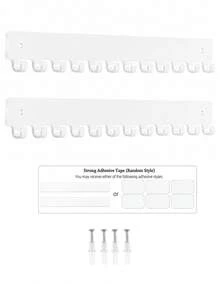 2pcs Acrylic Necklace Storage Rack Wall-Mounted Necklace Organizer Hanging Jewelry Display Stand With 12 Hooks, Suitable For Necklaces, Bracelets, Rings And Bangles - View 13