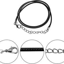 1 Pack DIY Handmade Necklace Cord, Black Pendant Necklace Jewelry Rope - Black - View 5
