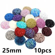 10pcs 20/25mm Flat Back Resin Cabochon Beads, Suitable For Bracelet, Earrings And Other DIY Jewelry Making Accessories - Resin Cabochon - View 51