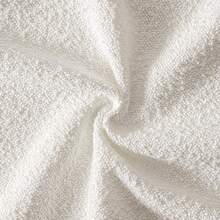 1pc ( No Insert)Off White Boucle Textured Lumbar Pillow Cover, Rectangular Decorative Throw Cushion Case For Bed Sofa Living Room, Cover ONLY, No Pillow Insert - White - View 2