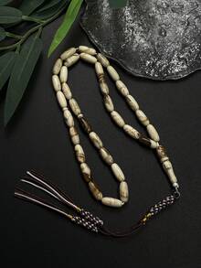 1pc New Ramadan Ramadan Men's Bracelet, 33-Bead Rice Grain Design, 4-Tassel Woven Prayer Beads, Ramadan Prayer Beads For Men, Multi-Bead Counting Prayer Beads, Handheld Bracelet For Daily Prayer, Best Gift Choice For Festivals - Multicolor - View 9