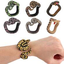 Realistic Snake Bracelet, Lifelike Python Design Bangle, Prank Gag Prop, Holiday Party Costume Accessory, Personalized Creative Wrist Decoration, Children's Fun Toy, Creative Small Gift, Adult Gift Choice, Funny Gift - Multicolor - View 2