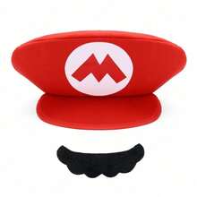 Splendor 1pc Odyssey Hat Halloween Cosplay Prop, Includes Costume Accessory With Iconic Pattern, Perfect For Themed Events, Role Play And Party Celebrations. (Free Mustache, Non-Woven Fabric And Plush Randomly) - Multicolor - View 6