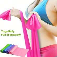 1/3/5pcs/Set TPE Yoga Resistance Band Set, Multi-Color (Blue, Yellow, Purple), 5 Resistance Levels, Portable Stretching Equipment, Suitable For Fitness, Yoga, Pilates, Rehabilitation, Strength Training, Muscle Shaping And Flexibility Enhancement - Multicolor - View 2