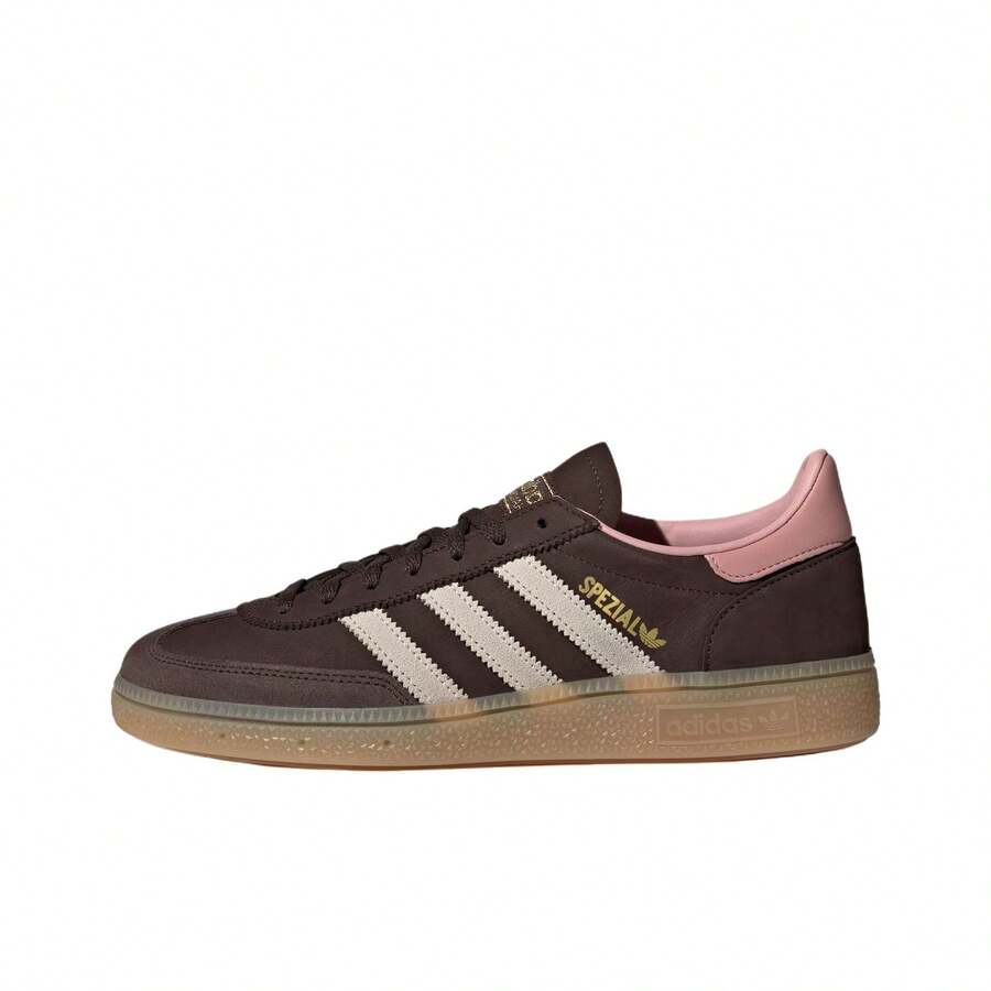Adidas Originals HANDBALL SPEZIAL Fashionable & Comfortable Low-Top German Army Trainers Women's Dark Brown - Brown - View 1
