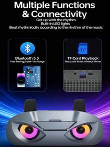 Speaker Bluetooth Nirkabel Karaoke KTV Multifungsi dengan Set Mikrofon Ganda, Mendukung Kartu TF, USB Drive, Stand, dan Fungsi Lainnya, Speaker Portabel untuk Luar Ruangan - View 5