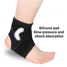 1pc Adjustable Ankle Support Sleeve With Silicone Side, Ankle Compression Wrap, Breathable And Comfortable, Suitable For Men And Women Sports, Fitness, Running, Basketball - Black - View 6