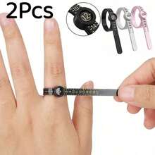 2Pcs Ring Sizer US Size, Finger Size Adjuster, Standard Soft Tape, Reusable Ring Size Measurement Tool With Magnifier, US1-17, Valentine's Day Ring Size Measurement - Multicolor - View 3