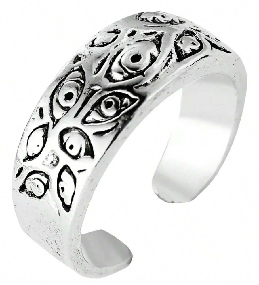 Klaudinni Adjustable Multi-Eye Ring - Gold - View 1