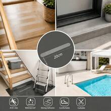 5pcs Non-Slip Pre-Cut Strips For Shower, Bathtub, Computer Desk, Surfboard, Indoor Stairs, Vanity, Outdoor Ladder, Swimming Pool, Tabletop, Skateboard And Bunk Bed Ladder - Multicolor - View 2
