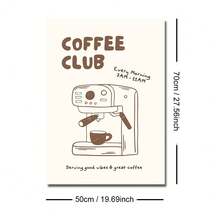 1/3pcs Set Framed/Unframed Coffe Machine Coffee Club Kitchen Canvas Poster Minimalist Brown Espresso Cafe Bar Wall Art Print Coffee Conner Decor Painting For Coffee Lover,Appartment,Living Room,Modern Home Decoration - Poster - View 14