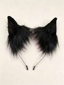 1pc Cat Ear Hairpin 3d Cute Ears Hair Accessory For Ladies' Makeup And Face Washing Hairband For Cosplay Of Anime Characters - Multicolor - View 8