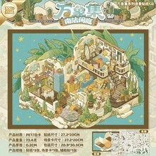 Vintage Miniature Scene Stickers, DIY Layered 3D Room Scene Sticker Set, Time Wrinkles And French Courtyard Leisure Aesthetic Hand-Drawn Scene Stickers, Adult Sticker Healing Craft Material, Suitable For Scrapbooking, Planner, Wall Decoration, Party Gifts - A - View 13