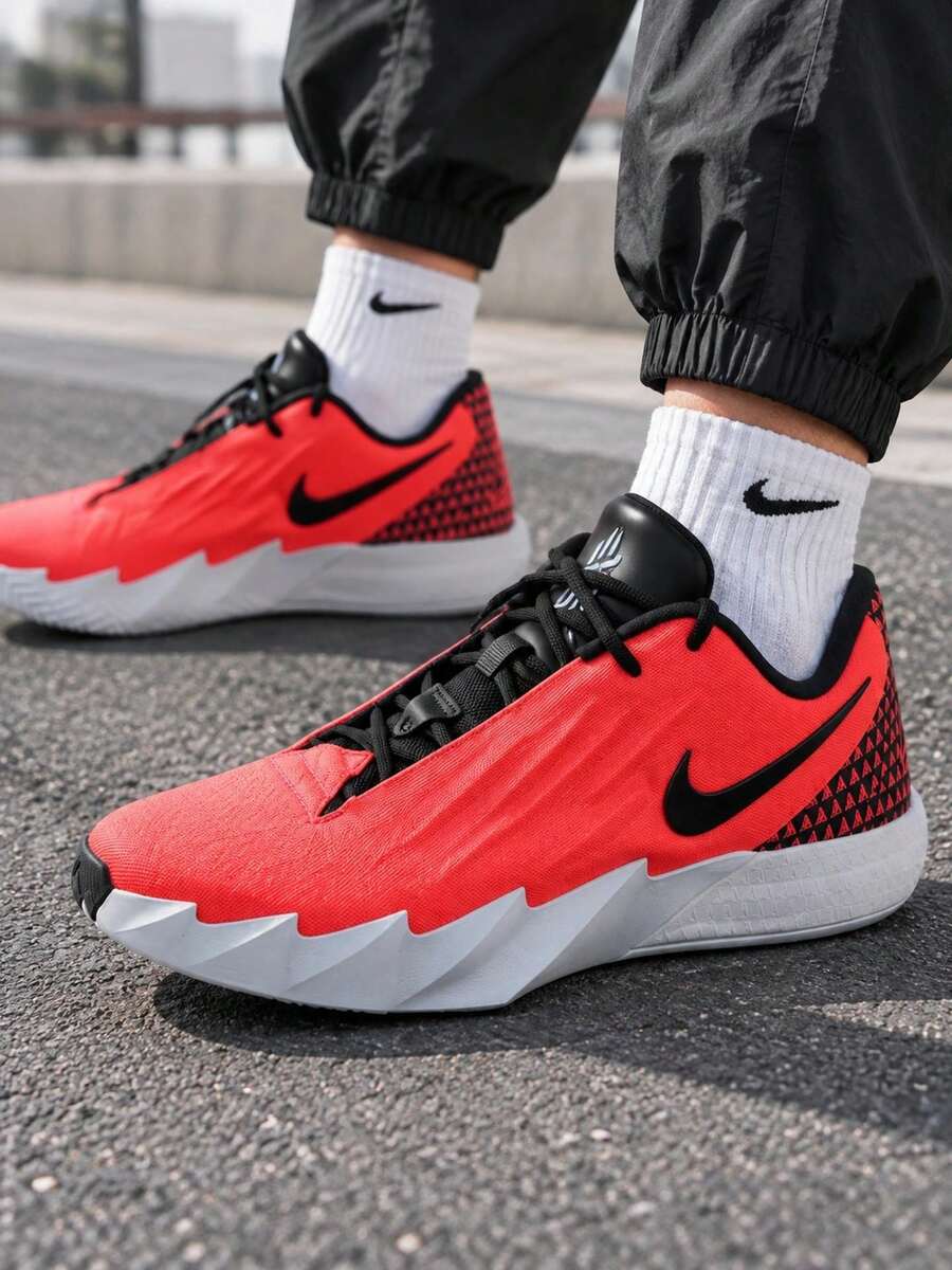 Nike Men's Basketball Shoes TWELVE TIME EP Outdoor Sports Low-Top Performance Training Sneakers IM4162-600 - Red/White/Black - View 1