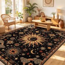 1pc Celestial Sun & Moon Pattern Carpet, Soft & Comfortable Bedroom Rug, Washable Carpet, Suitable For Front Door, Entrance, Hallway, Kitchen, Bedroom, Dorm, Dining Room, Skin-Friendly Carpet, Living Room Rug, Sofa Seat Carpet, Area Rug, Creative Versatile Home Decor Carpet, Large Living Room Carpet, Bedroom Rug, Walk-In Closet Carpet, Room Decoration, Gift For Family And Friends - Multicolor - View 6