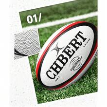 CHBERT British Rugby PU Machine-Stitched Training And Match Ball Size 5 Red Black White - Multicolor - View 8