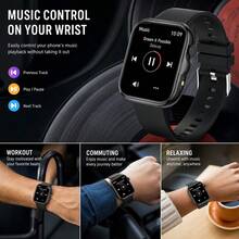 QAGSFLC Smart Watch, 1.83 Inch HD Touch Screen Smartwatch, Soft Silicone Strap, Call/Message Reminder, Pedometer, Calorie, Sports Tracking, Multiple Sports Modes, Multi-Functional Smartwatch, Unisex, Compatible With IOS And Android Phones, Perfect For Gym Daily Use And Christmas Birthday Gift - Multicolor - View 6
