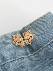 Butterfly-Shaped Waist Tightening Buckle, Tool-Free No-Damage Adjustable Buckle For Loose Jeans, Adjustable Jeans Waist Buckle, Ready-To-Use Butterfly Buckle Pin - A - View 9