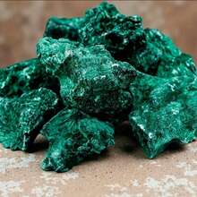 Natural Mineral Specimen: Malachite, Feather-Like Needle Crystals, Original Stone Pigment, Science Collection, Home Desktop Decor, Holiday Gift - Green - View 6