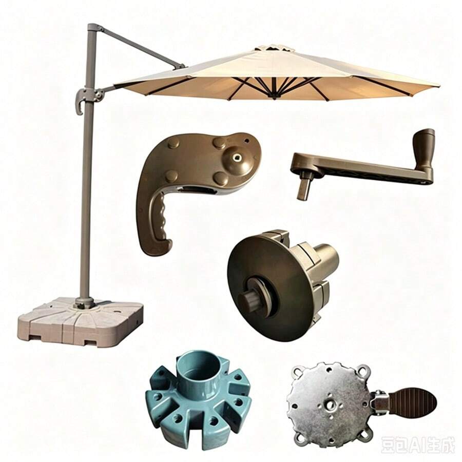 Roman Umbrella Tray, Umbrella Accessories Repair Balcony Courtyard Roman Umbrella Accessories Outdoor Sunshade Replacement Accessories
