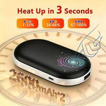 Portable Hand Warmer Rechargeable Pocket Heater Function USB Charging Heater Hand Warmer 2600mAh*2 Large Capacity USB Pocket - 5200mAh - View 15