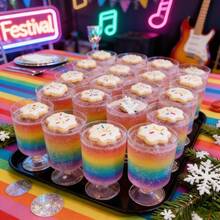 120ml Plastic Cold Drink Dessert Cups, Suitable For Pudding, Cheesecake, Mousse, Cocktail, Coffee, Ideal For Birthday, Wedding, New Year Party, Gathering, Multi-Scenario Plastic Container Cups - View 2