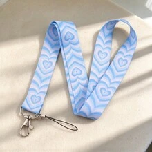 Cute Heart Pattern Lanyards, 5 Styles Retro Wavy Heart Neck Strap With Metal Clasp For ID Badge, Phone Key, School Office Supplies - Multicolor - View 5